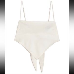 DANIELLE BERNSTEIN White Strapless Top